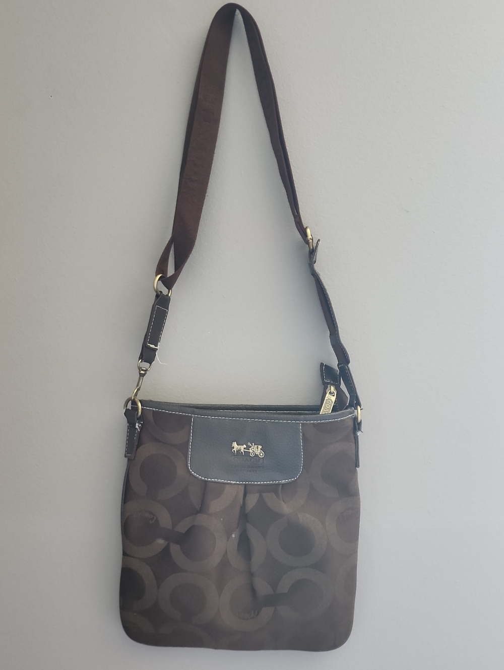 Coach Crossbody Bag with Gold Accent